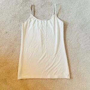 White Spaghetti Adjustable Strap Tank Top